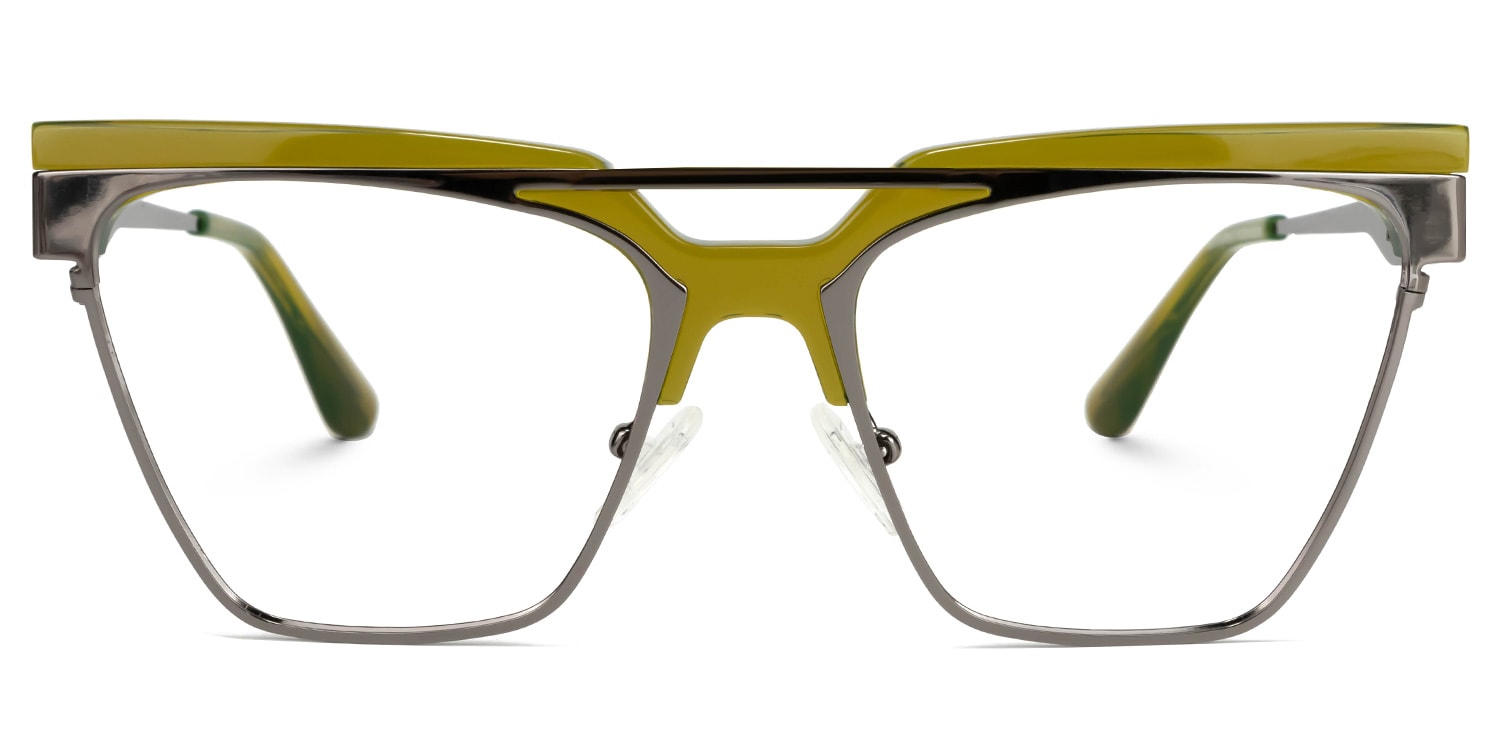 Carlette Square Green Glasses Zeelool Glasses