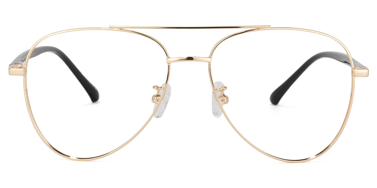 Paige Aviator Gold Glasses