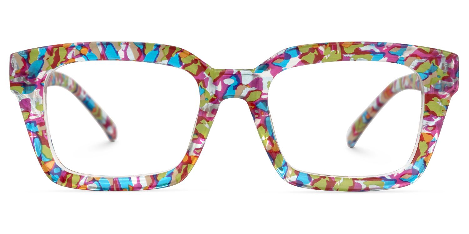 Tasfiya Rectangle Multicolor Glasses | Zeelool Glasses0