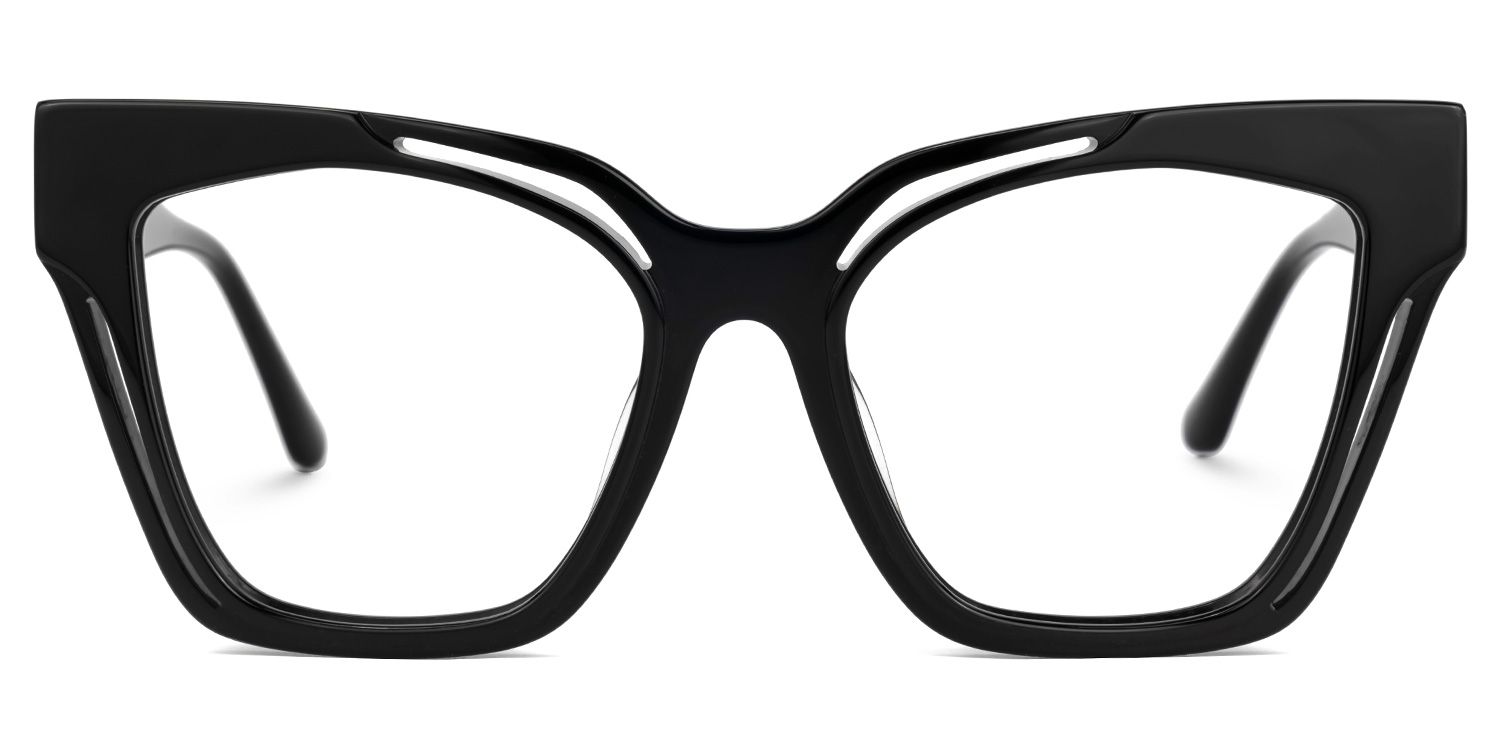 Domena Square Black Glasses | Zeelool Glasses0