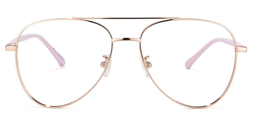 Paige Aviator Rose-Gold Glasses