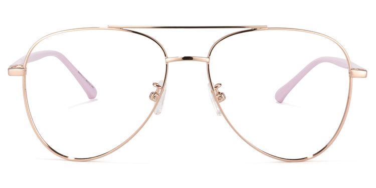 Paige Aviator Rose-Gold Glasses