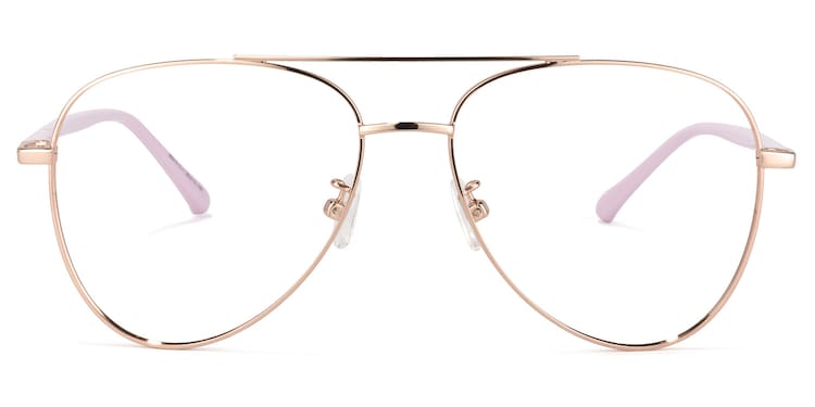Paige Aviator Rose-Gold Glasses