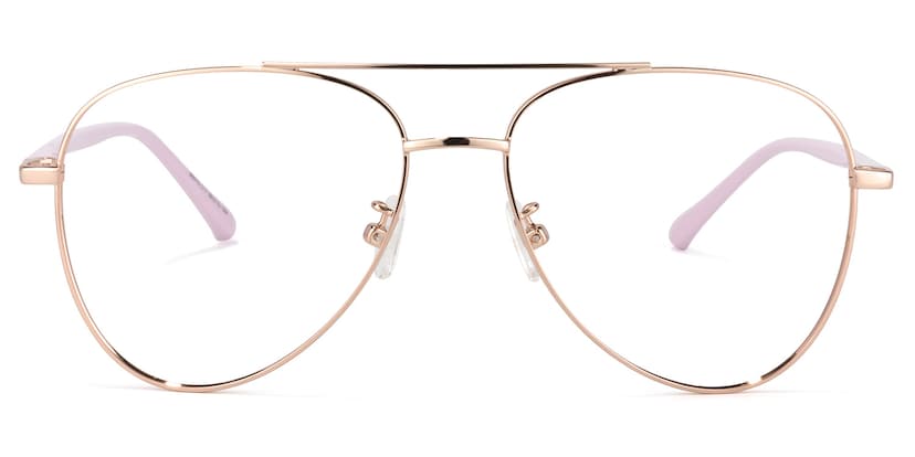 Paige Aviator Rose-Gold Glasses