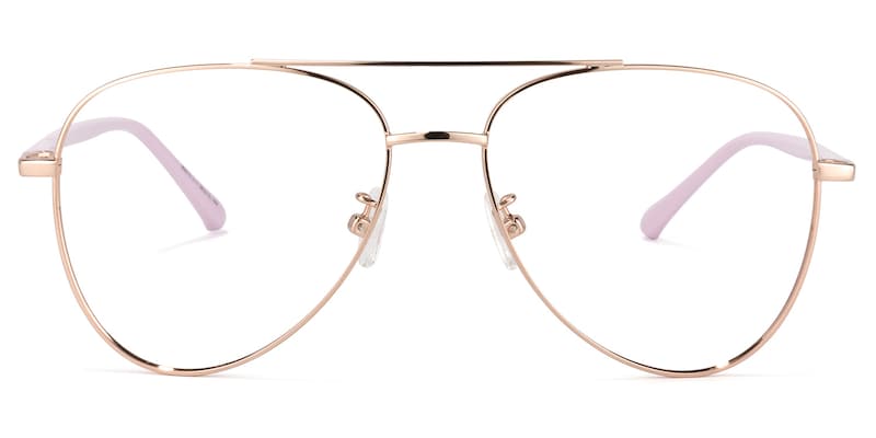 Paige Aviator Rose-Gold Glasses