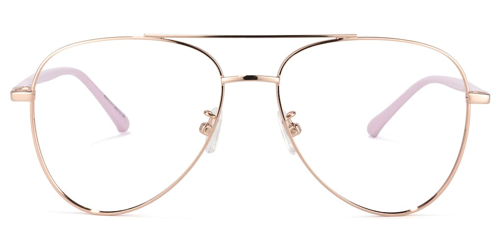 Paige Aviator Rose-Gold Glasses