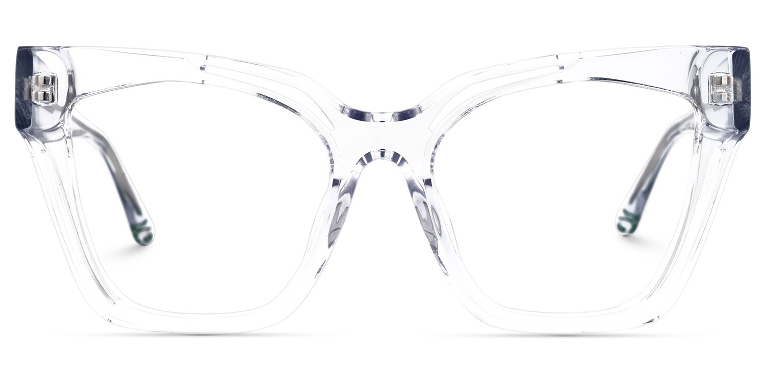 Domena Square Crystal Glasses | Zeelool Glasses0