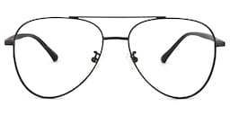 Paige Aviator Black Glasses0