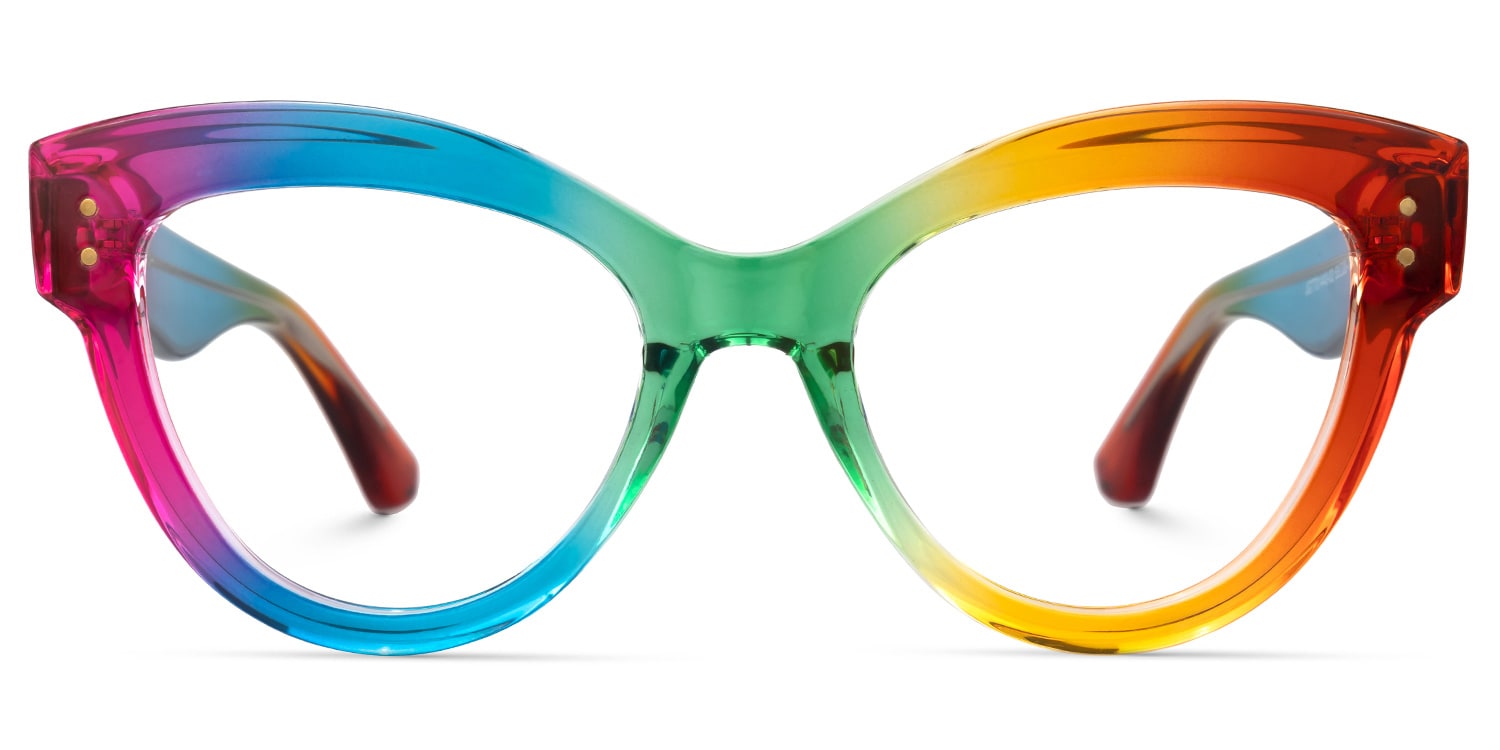 Rosalee Cateye Multicolor Glasses Zeelool Glasses