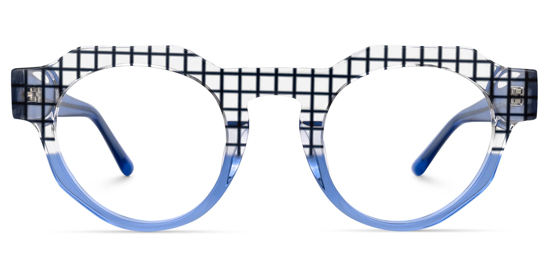 Karla Geometric Blue Glasses | Zeelool Glasses0