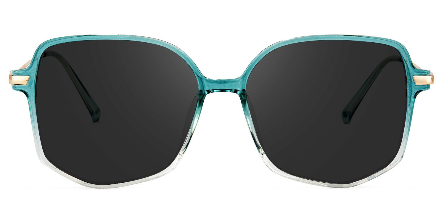 Payton Geometric Green Sunglasses | Zeelool Glasses0