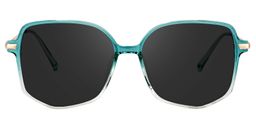 Payton Geometric Green Sunglasses0