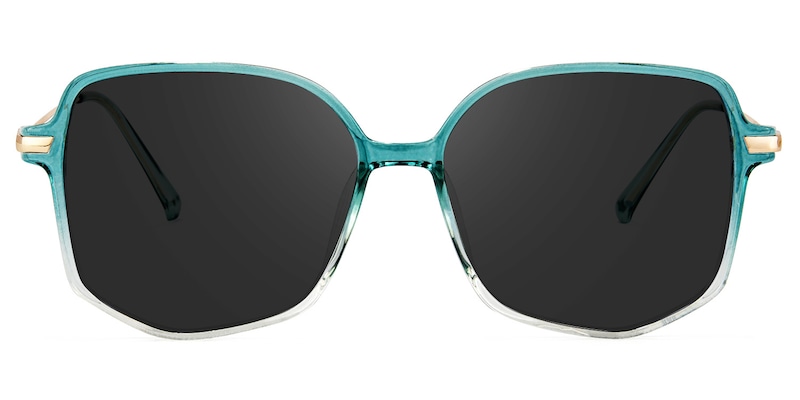 Payton Geometric Green Sunglasses