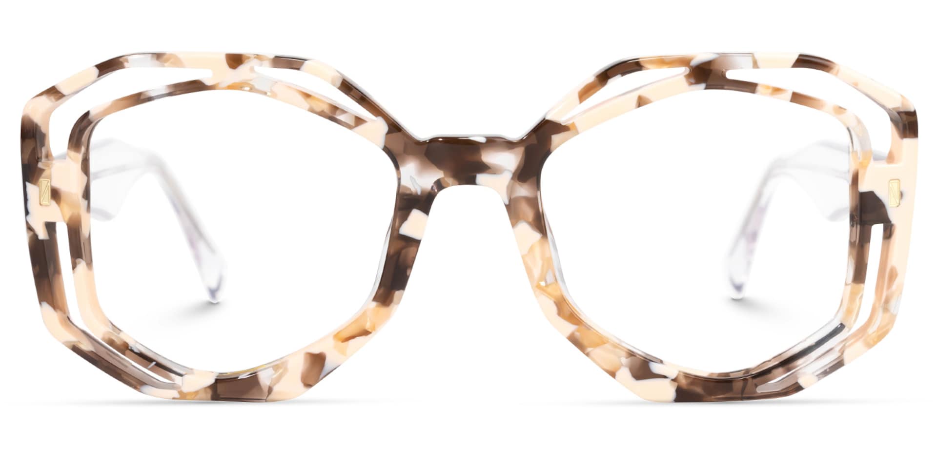 Bobbie Geometric Tortoise Glasses | Zeelool Glasses0