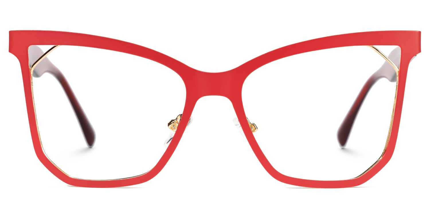 Madillo Cateye Red Glasses Zeelool Glasses