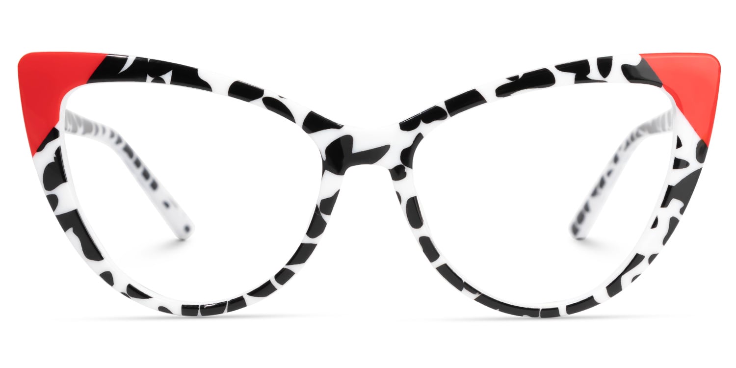 Chelsy Cateye Two-Tone Glasses0