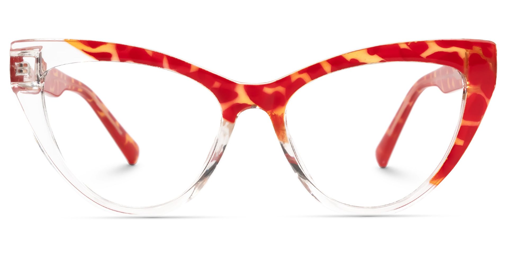 Minns Cateye Red-Clear Glasses | Zeelool Glasses0