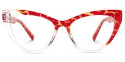 Minns Cateye Red-Clear Glasses0