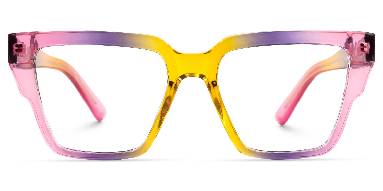 Hemazro Square Pink Glasses | Zeelool Glasses0