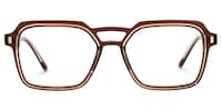 Beasley Square Brown Glasses0