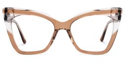 Searcy Cateye Brown Glasses0
