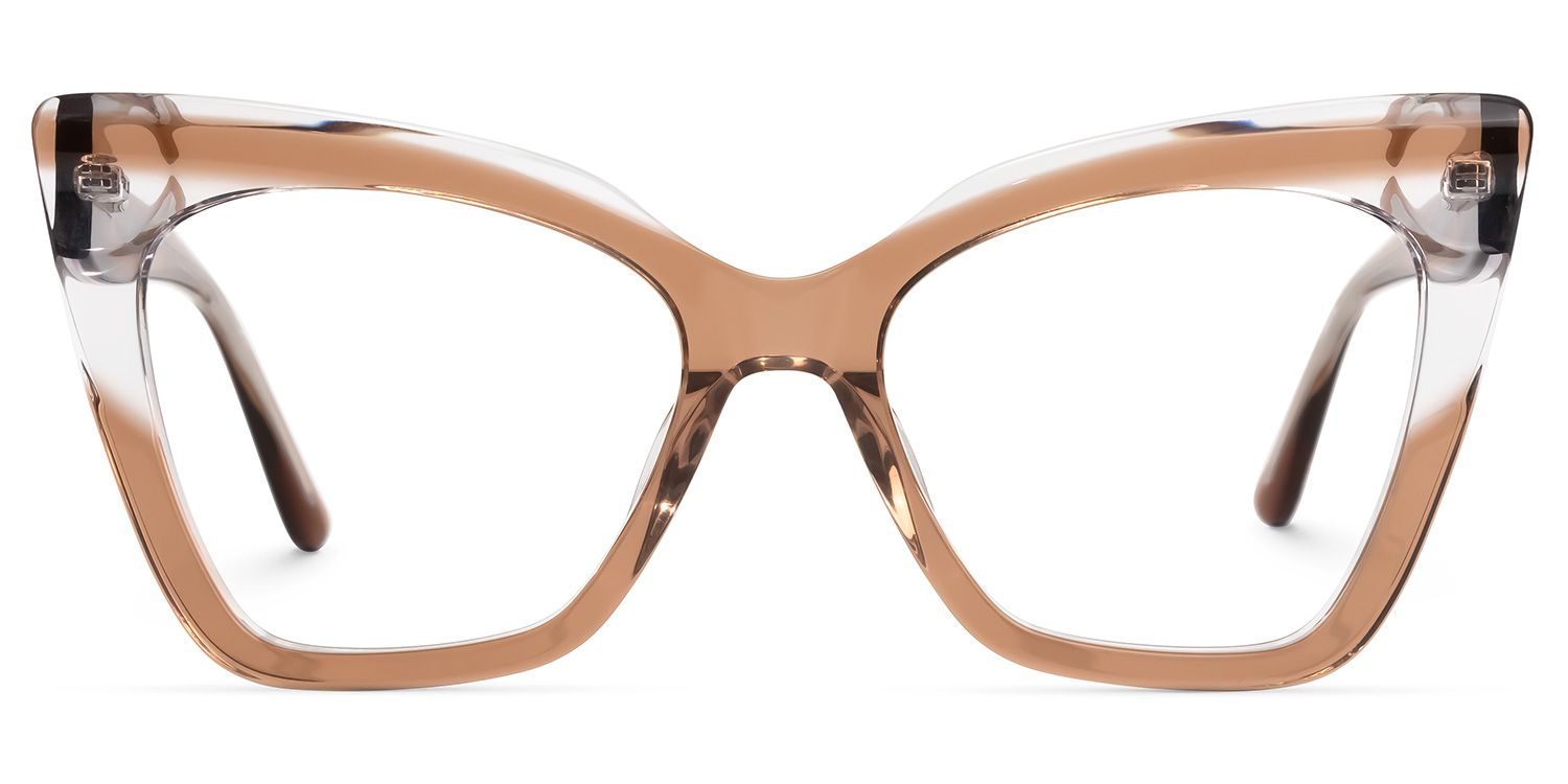 Searcy Cateye Brown Glasses | Zeelool Glasses0