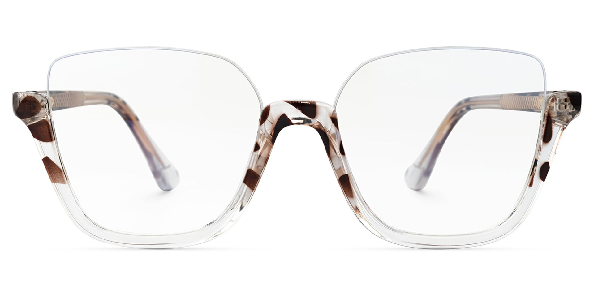 Kellina Square Two-Tone Glasses | Zeelool Glasses0