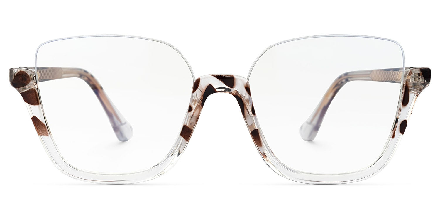 Kellina Square Two-Tone Glasses | Zeelool Glasses0