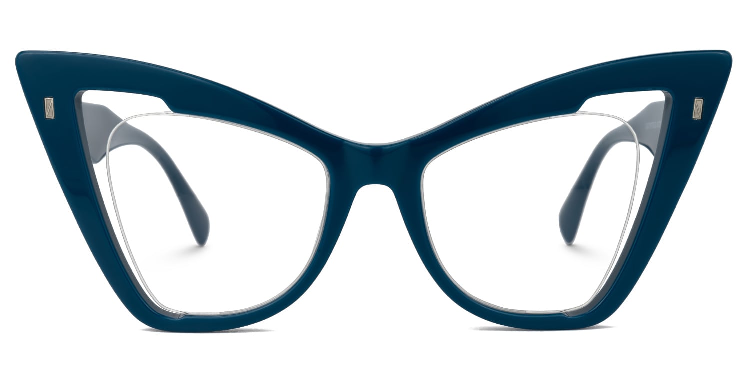 Yaienne Cateye Blue Glasses Zeelool Glasses