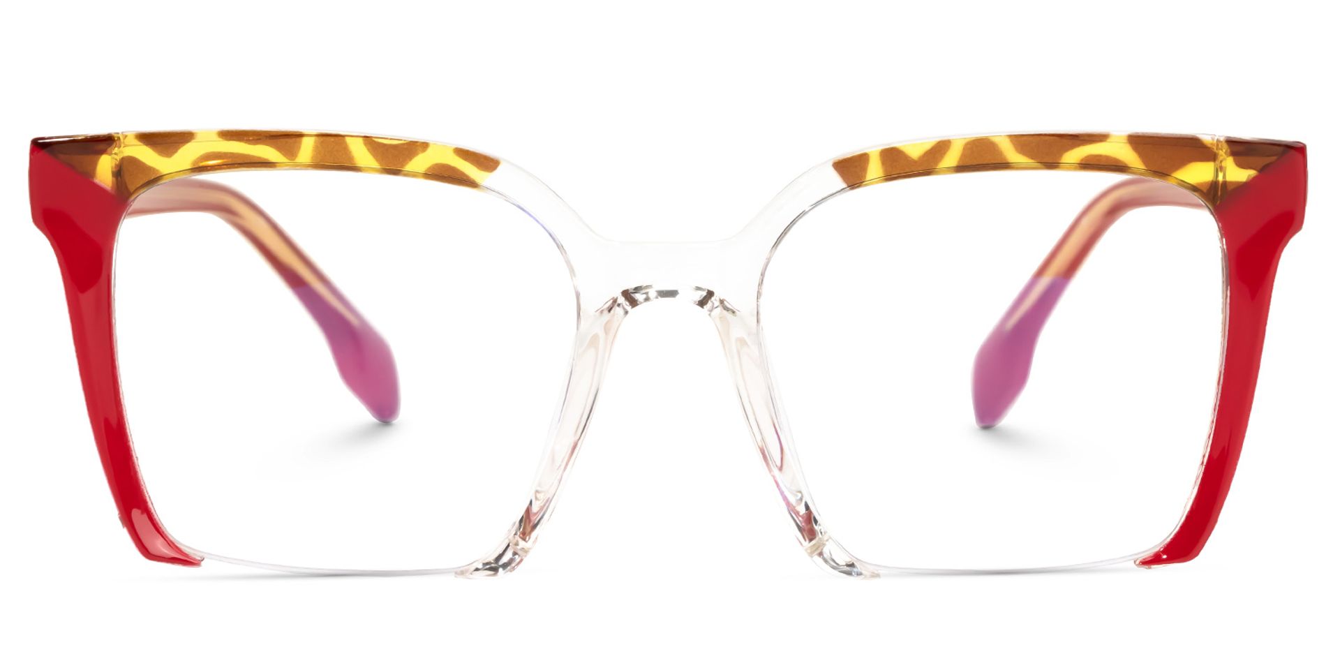 Misty Square Red Glasses | Zeelool Glasses0