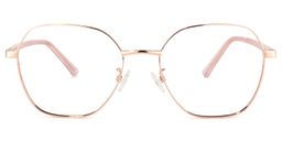 Perry Geometric Rose-Gold Glasses0