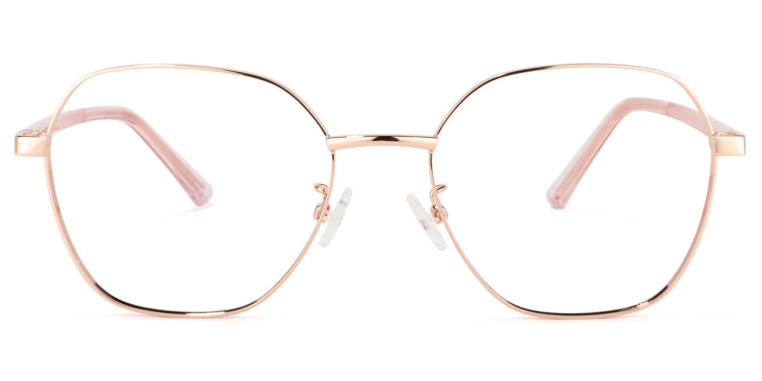Perry Geometric Rose-Gold Glasses | Zeelool Glasses0