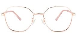 Perry Geometric Rose-Gold Glasses0