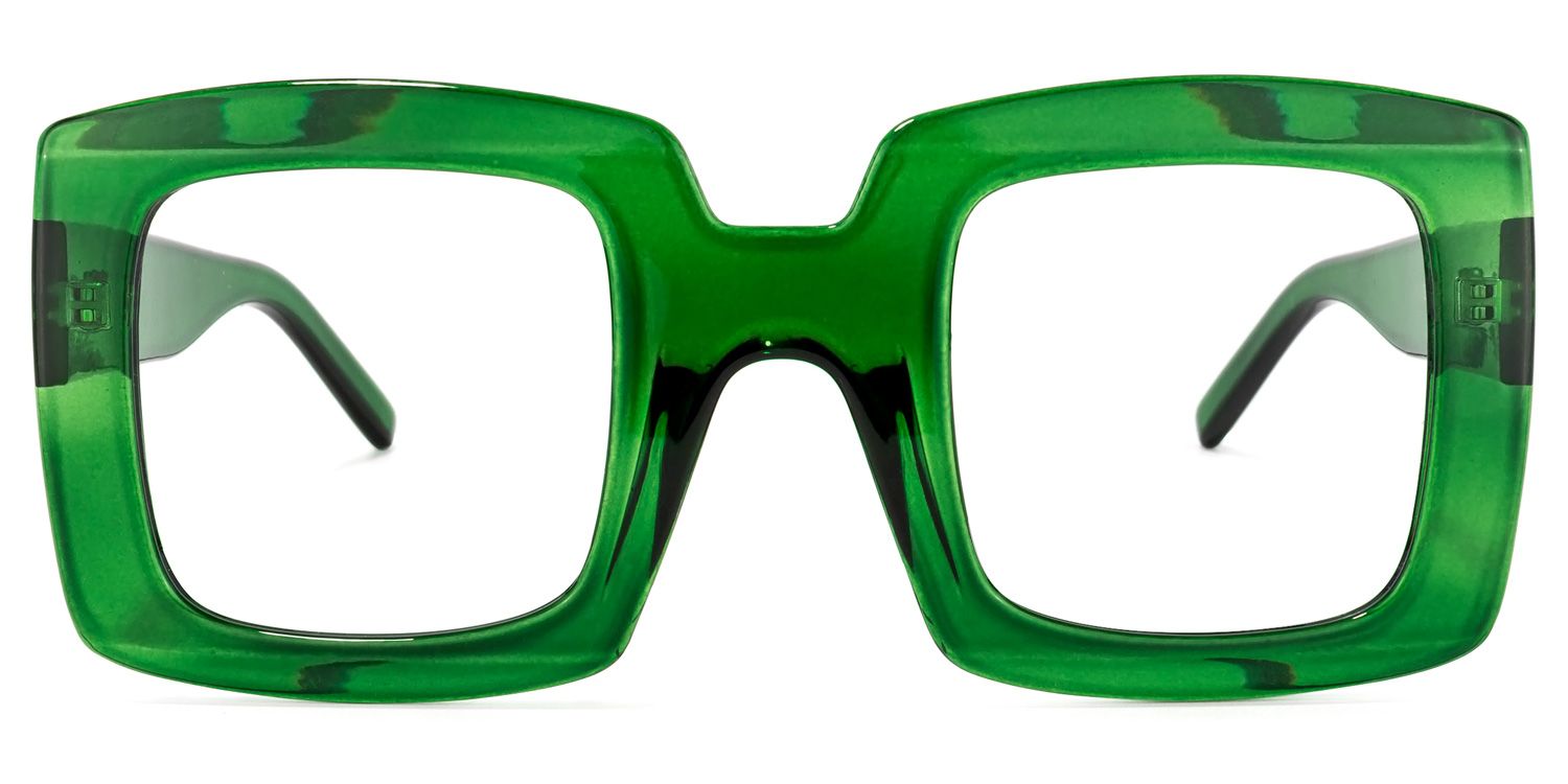 Quincey Square Green Glasses | Zeelool Glasses0