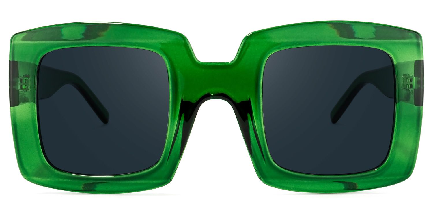 Quincey Square Green Sunglasses | Zeelool Glasses0