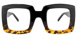 Quincey Square Black Glasses0