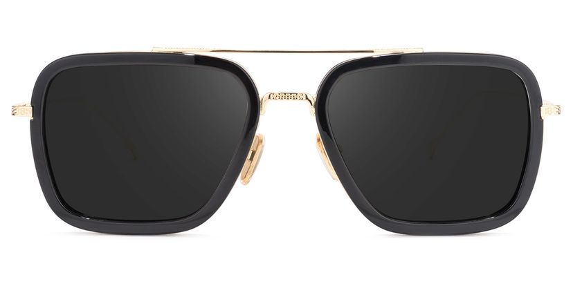 Gifford Aviator Black-Gold Sunglasses