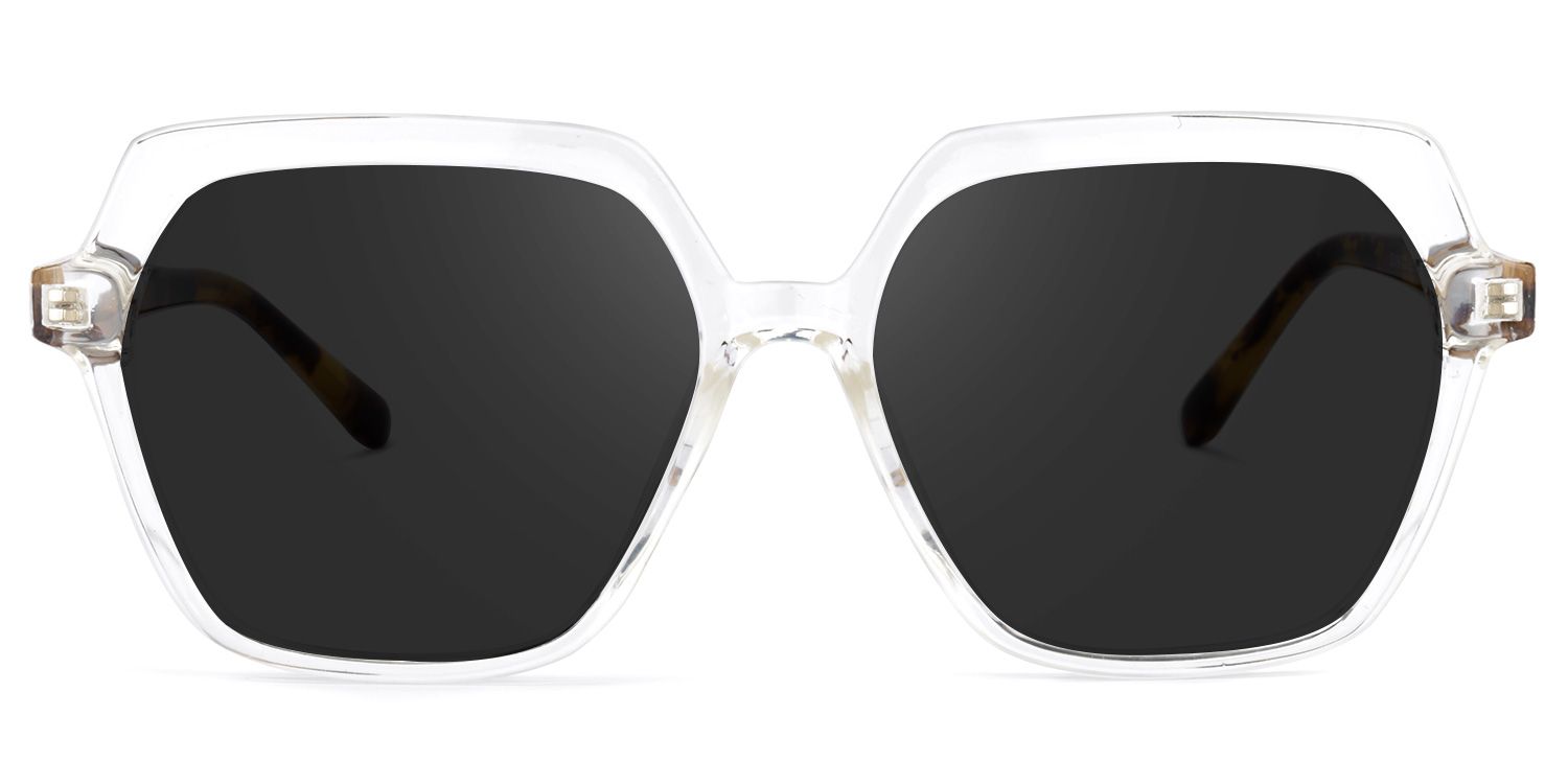 Norah Clear Geometric Sunglasses to Frame Your Face | ZEELOOL0
