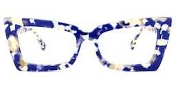 Newell Rectangle Blue-Floral Glasses0