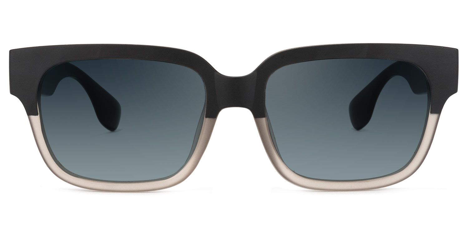 Colin Rectangle Black-Gray Sunglasses | Zeelool Glasses0