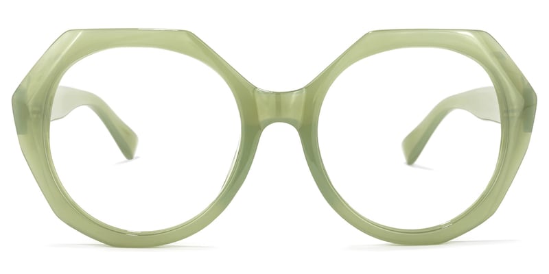 Skylar Geometric Cameo-Green Glasses | Zeelool Glasses0