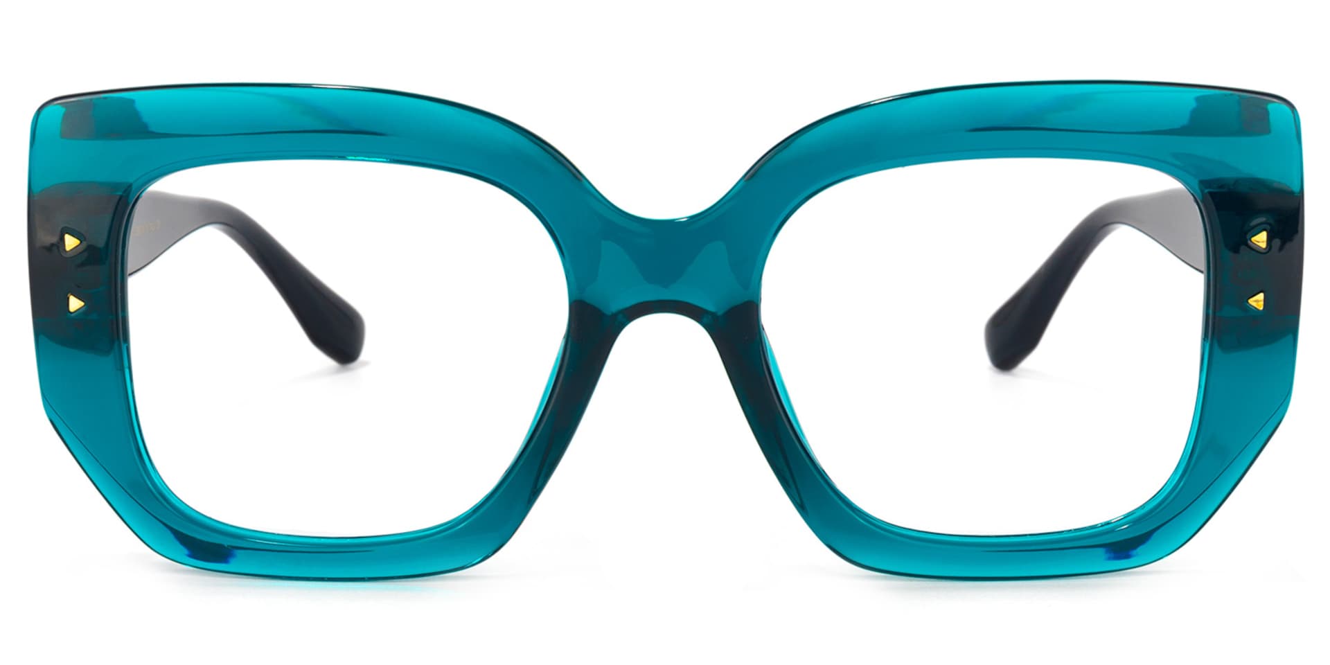 Sienna Square Peacock-Blue Glasses | Zeelool Glasses0