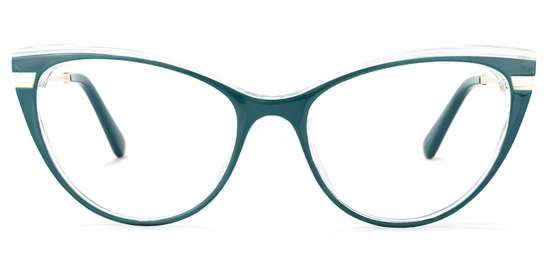 Sadie Cateye Dark-Green Glasses | Zeelool Glasses0