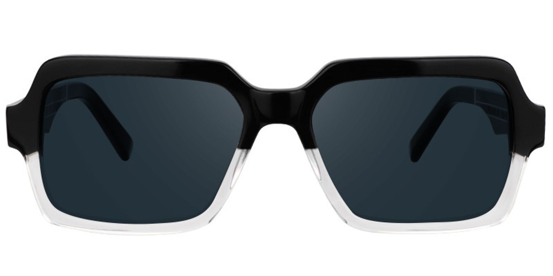 Jack Rectangle Black & Clear Sunglasses | Zeelool Glasses0