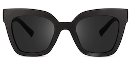 Malcolm Square Black Sunglasses0