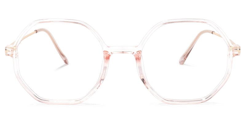 Tanner Geometric Pink Glasses | Zeelool Glasses0