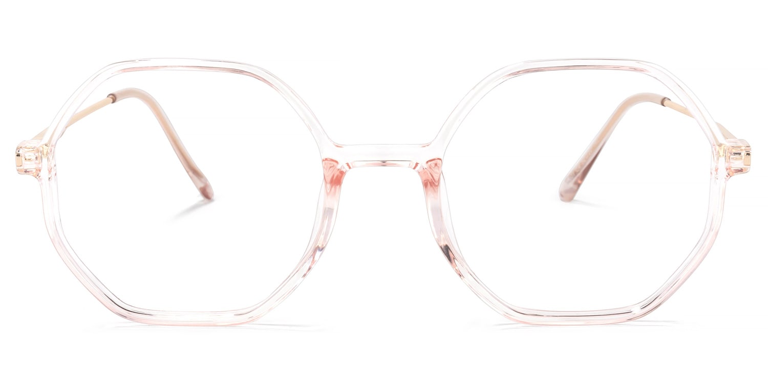 Tanner Geometric Pink Glasses | Zeelool Glasses0