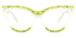 Cascata Cateye Green Glasses0