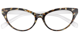 Babur Cateye Gold-Tortoise Reading Glasses1