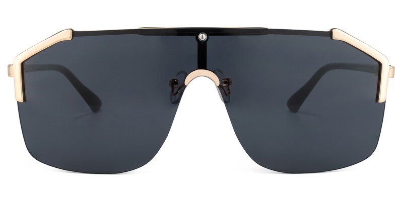 Titus Geometric Dark-Gray Sunglasses | Zeelool Glasses0